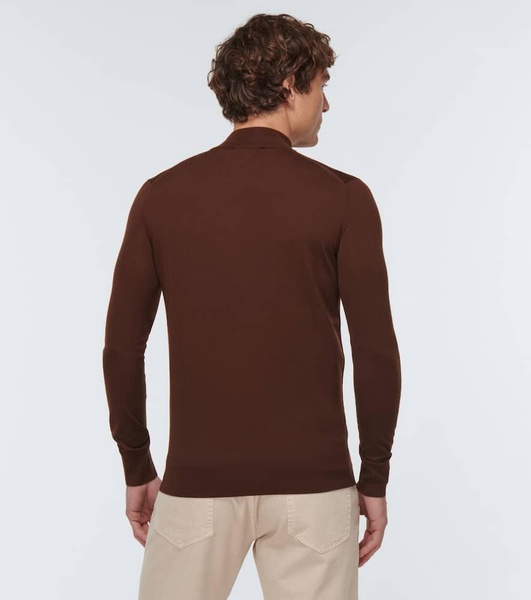 Virgin wool turtleneck sweater