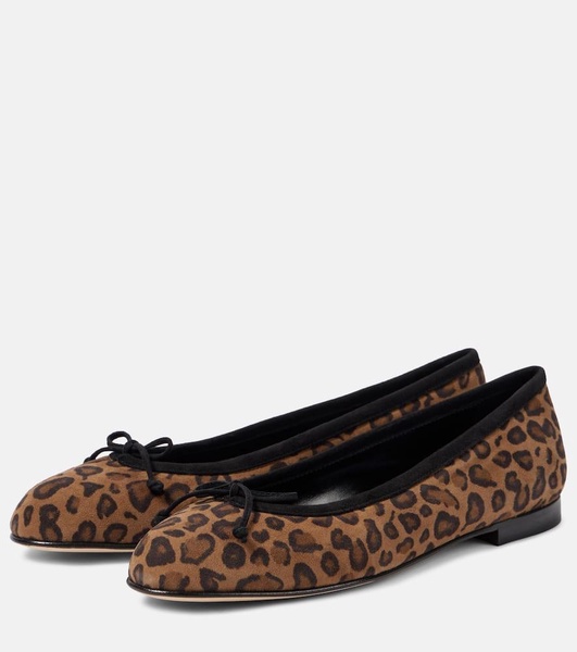 Veralli leopard-print suede ballet flats