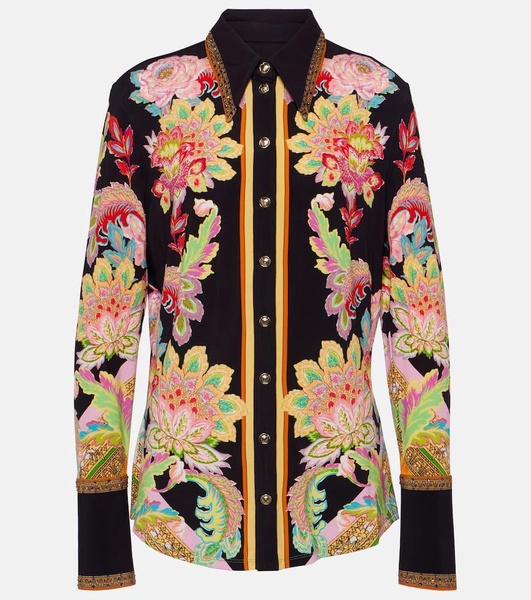 Floral jersey shirt