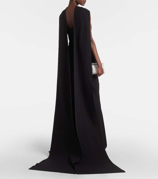 Lilien caped crepe gown