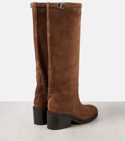 Yasmin suede knee-high boots