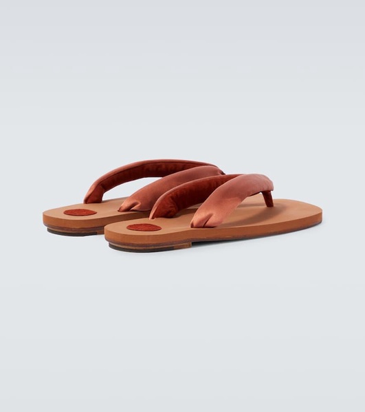 Satin thong sandals