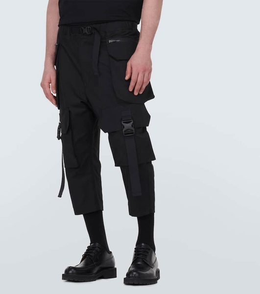 Cotton-blend gabardine cargo pants