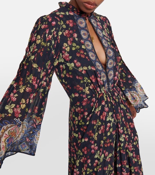 Floral silk gown