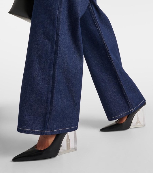 High-rise wide-leg jeans