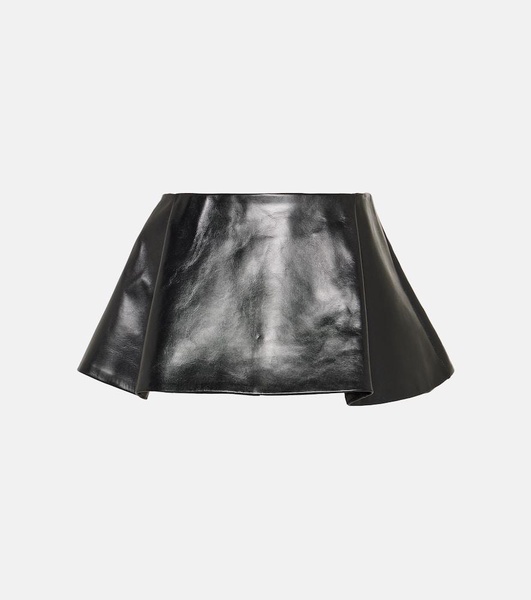 Ralfa leather miniskirt