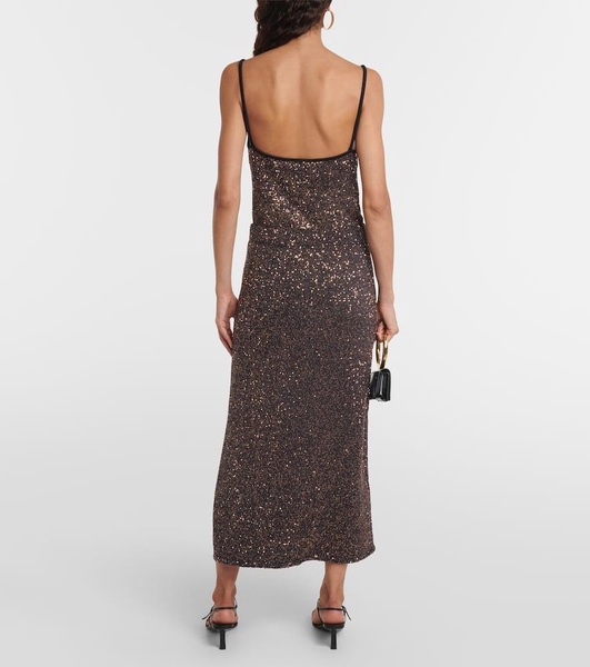 Milos metallic knit maxi skirt