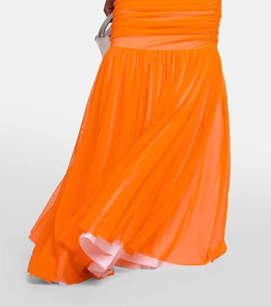 Shirred halterneck gown