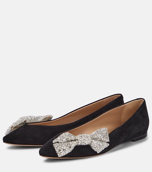 Théa embellished suede ballet flats