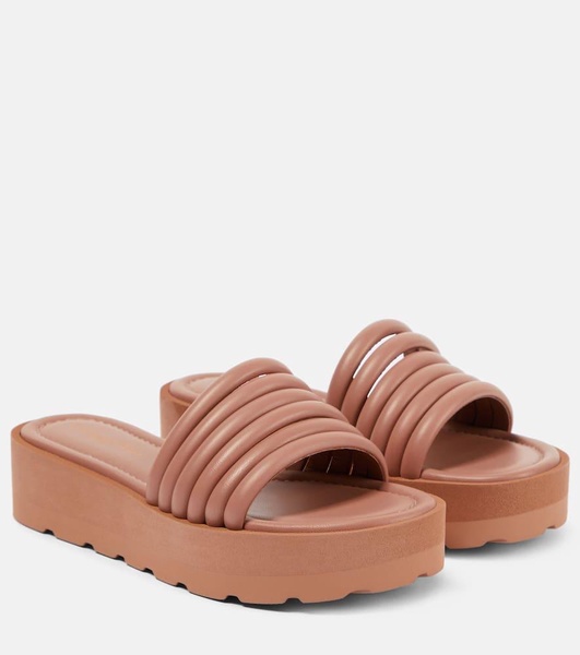 Leather platform sandals 