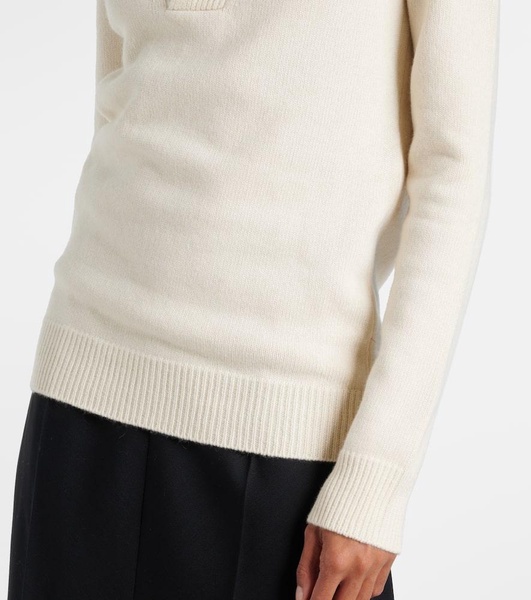 Wool and cashmere polo sweater