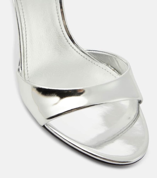 Lidia metallic leather mules