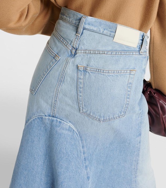 Mina Reworked denim midi skirt