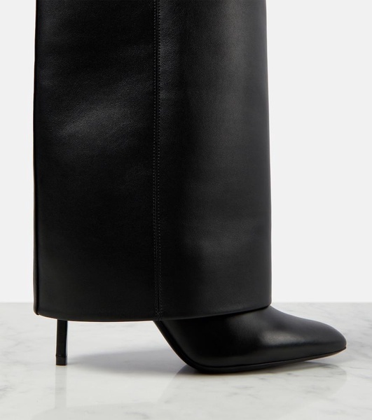 Shark Lock leather over-the-knee boots