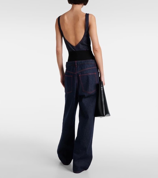 Low-rise wide-leg jeans