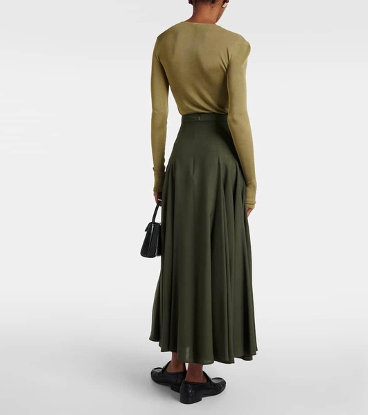 Flavia wool maxi skirt