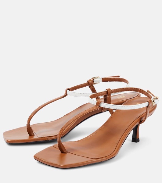 The Bicolor leather thong sandals