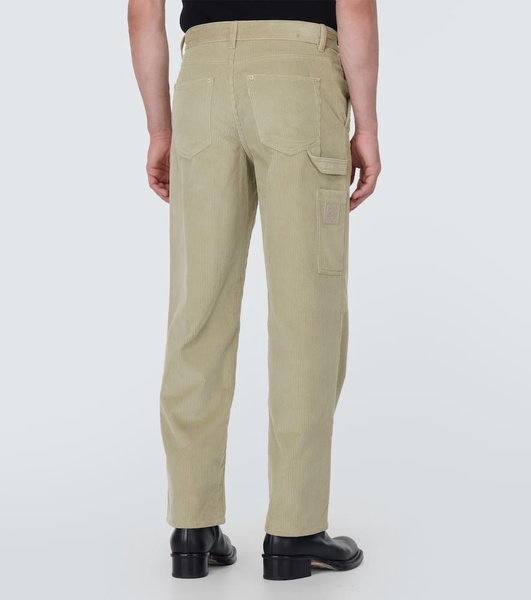 High-rise corduroy straight pants