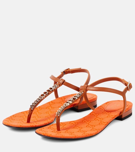 Gucci Signoria leather thong sandals