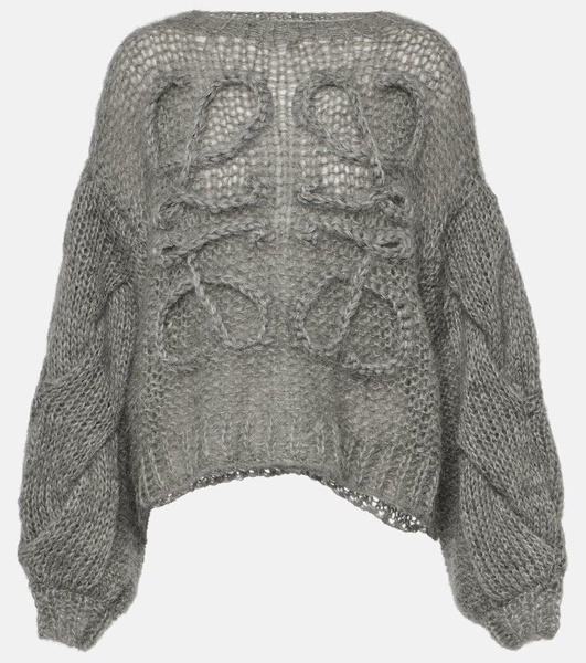 Anagram open-knit mohair-blend sweater