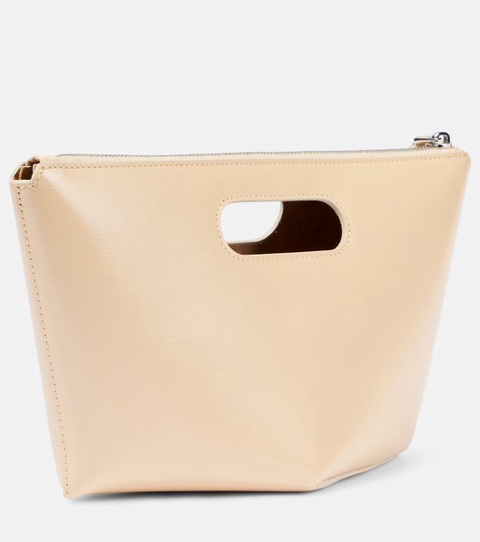 Folded Mini leather clutch