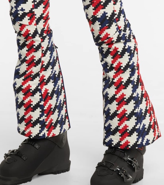 Aurora high-rise houndstooth softshell ski pants