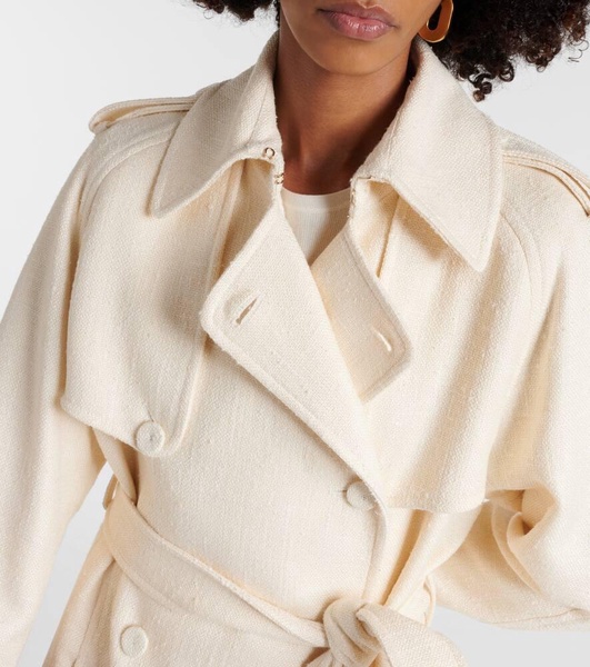 Eithne silk and wool trench coat