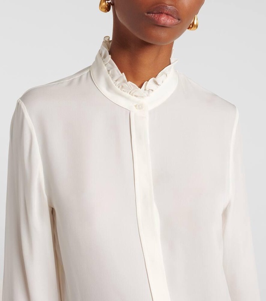 Orin ruffled silk georgette shirt