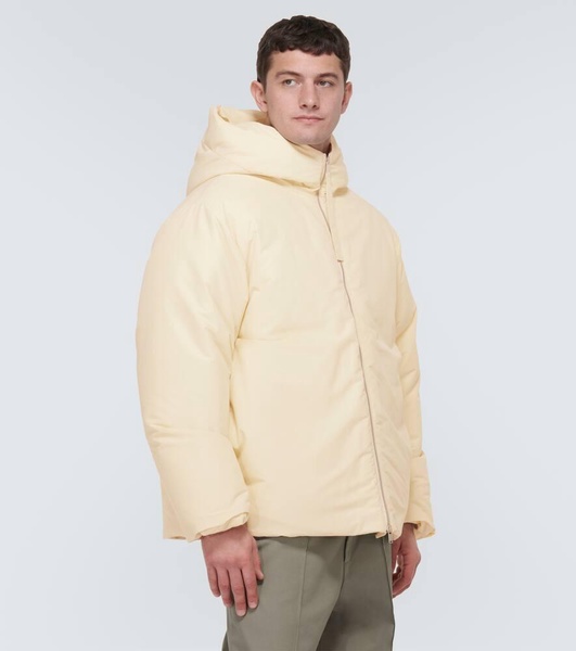 Oversized hooded down jacket 