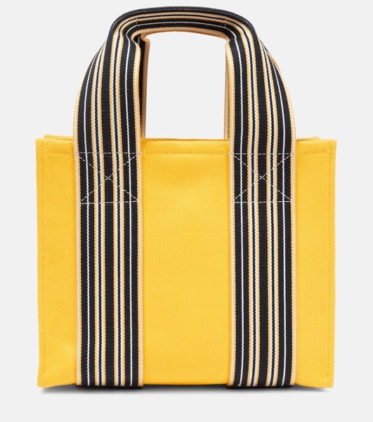 The Suitcase Stripe Mini canvas tote bag