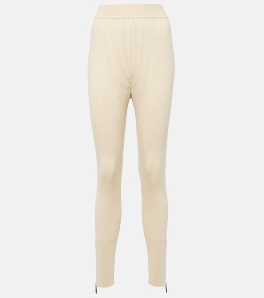 Cashmere and silk-blend leggings