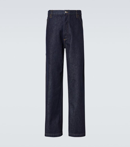 Mid-rise straight jeans