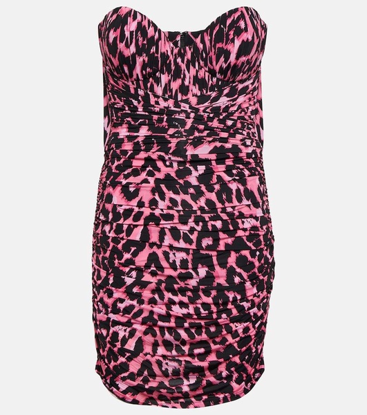 Axton leopard-print minidress