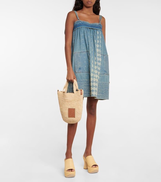 Paula's Ibiza Slit Mini raffia tote