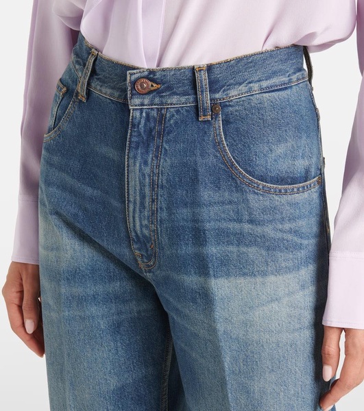 Low-rise straight jeans