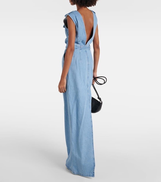 Denim maxi dress