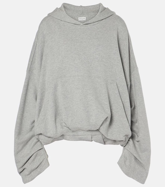 Oversized cotton jersey hoodie