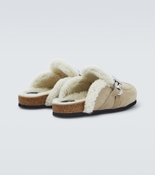 Gourmet Chain suede mules