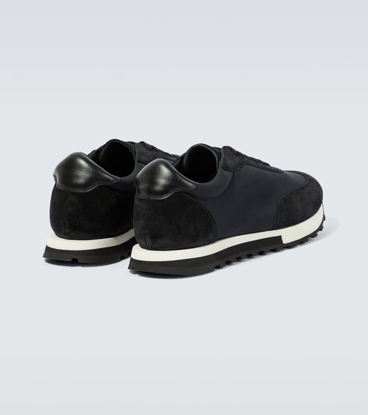 Owen Runner suede-trimmed sneakers