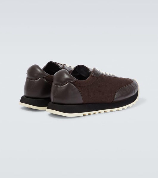 Owen Runner leather-trimmed sneakers