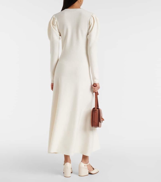 Hannah wool and cashmere midi dress