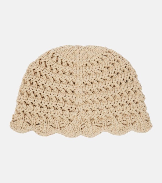 Crochet cotton beanie