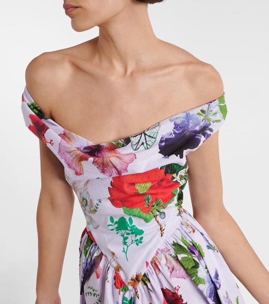 Sunday floral cotton corset dress