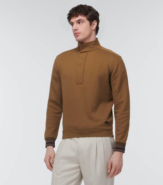 Whitney cotton and cashmere jersey sweatshirt