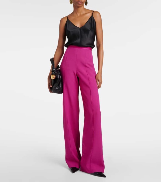 Marlene high-rise crêpe cady palazzo pants