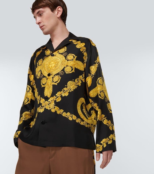 Maschera Baroque Print Silk Shirt