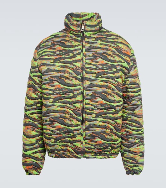 Camouflage quilted cotton jacket