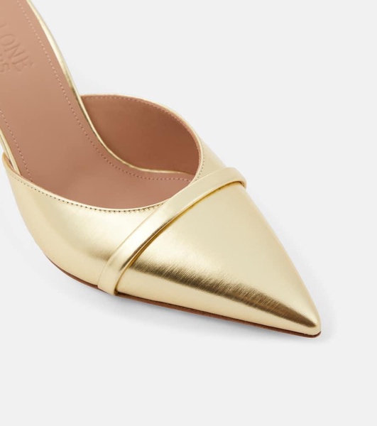 Joella 70 metallic leather mules