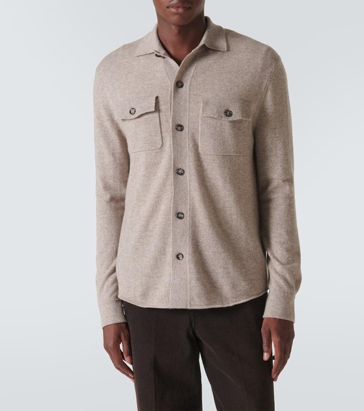 Wool and cashmere overshirt