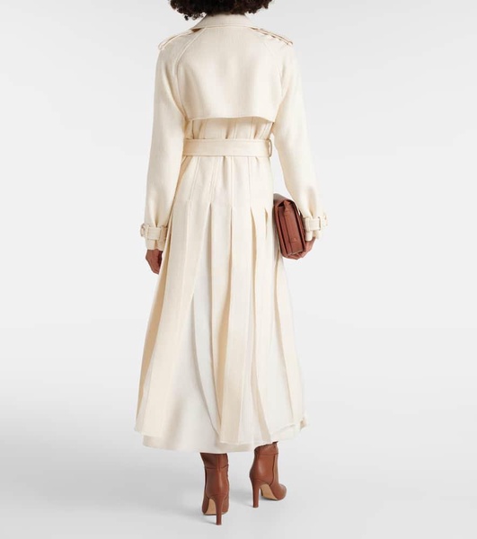 Eithne silk and wool trench coat